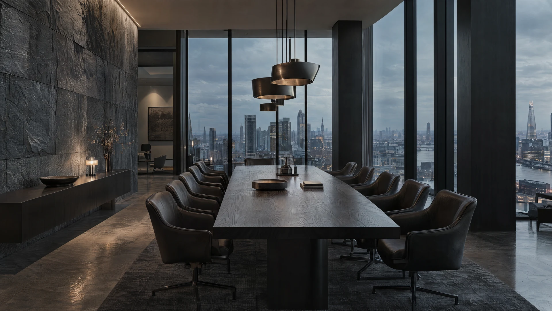 Material and furnishing concept for a meeting room